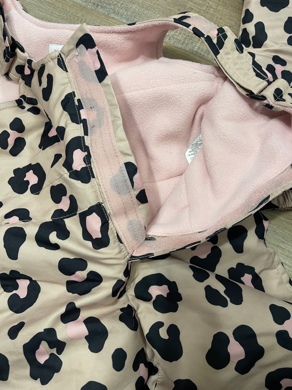 The Children's Place Pink and Black Leopard-Print Snow Bibs - twin set - Picture 5 of 5
